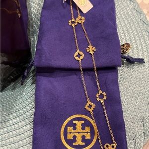Tory Burch Gold Charm Necklace